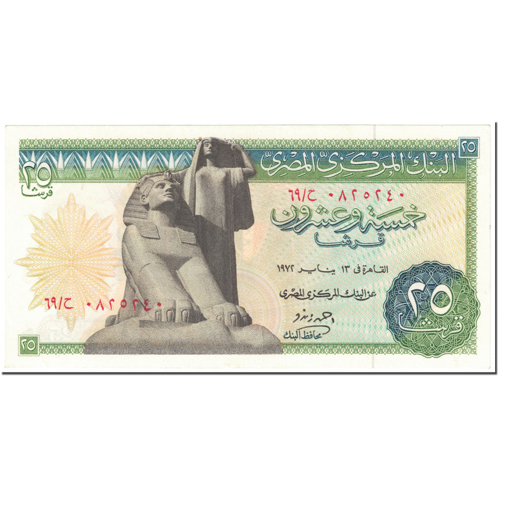 Geldschein, Ägypten, 25 Piastres, 1972, Undated (1972), KM:42, UNZ-