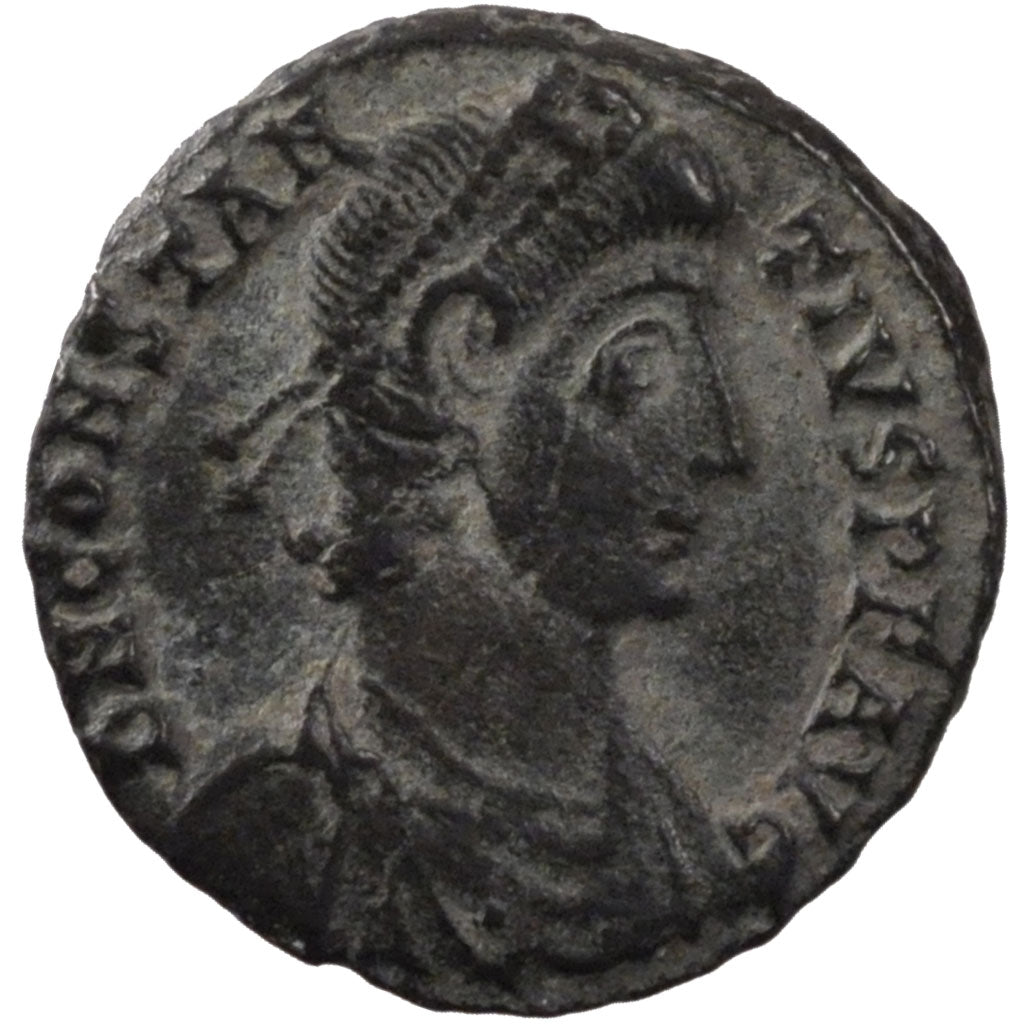 Constantius II, Nummus, Sirmium, EF(40-45), Copper, Cohen #45, 2.00
