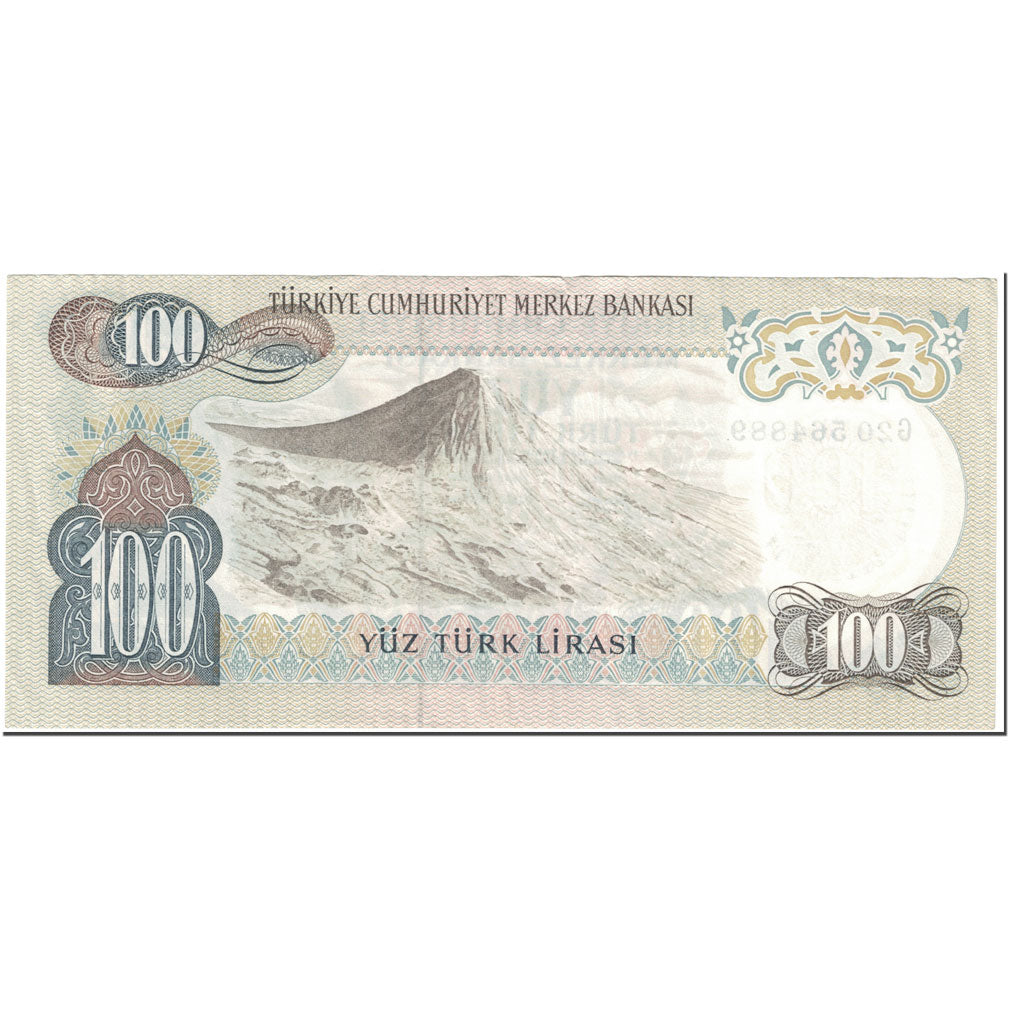 Banknote, Turkey, 100 Lira, 1983-86, Undated (1983-86), KM:189a, UNC(65-70)