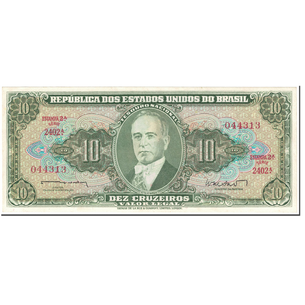 Billet, Brésil, 10 Cruzeiros, 1962, Undated (1962), KM:177a, SPL