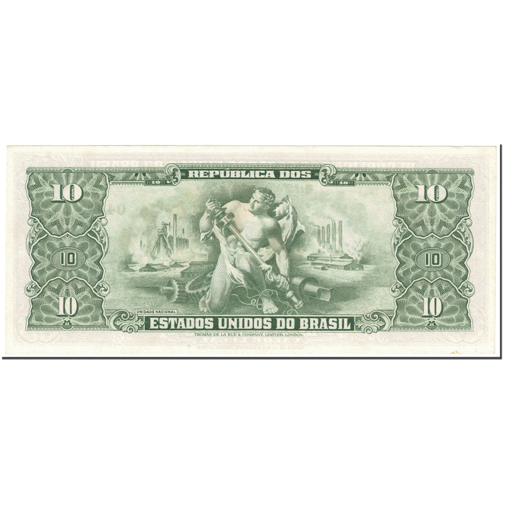 Billet, Brésil, 10 Cruzeiros, 1962, Undated (1962), KM:177a, SPL