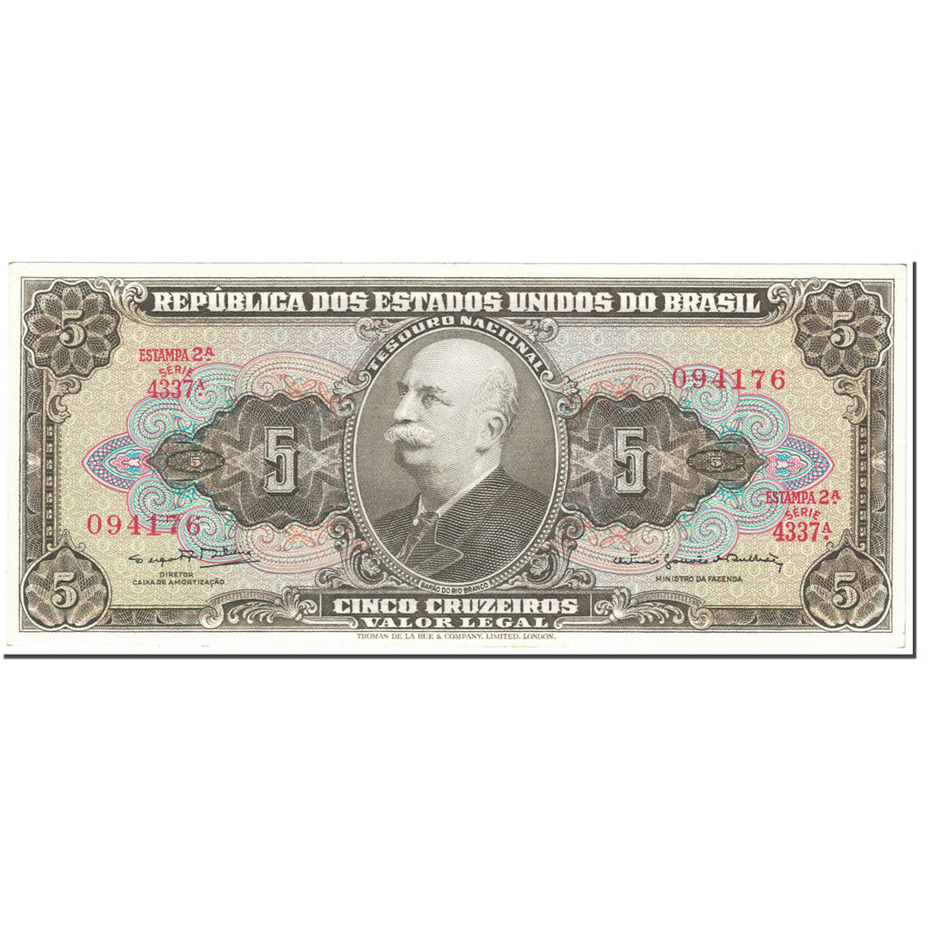 Banconote, Brasile, 5 Cruzeiros, 1964, Undated (1964), KM:176d, SPL
