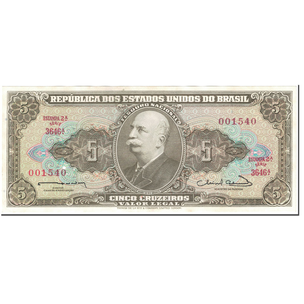 Banconote, Brasile, 5 Cruzeiros, 1963, Undated (1963), KM:176b, SPL