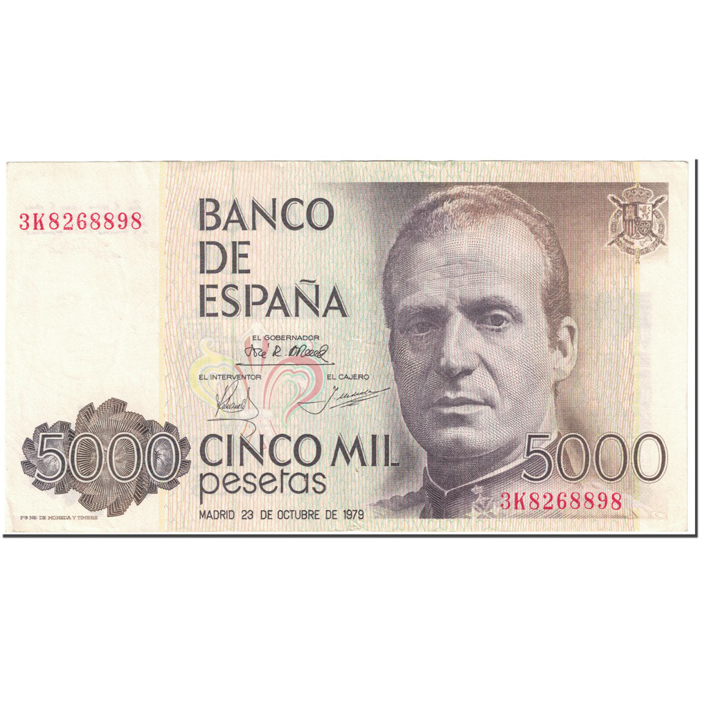 Banknote, Spain, 5000 Pesetas, 1979, Undated (1979), KM:160, AU(55-58)