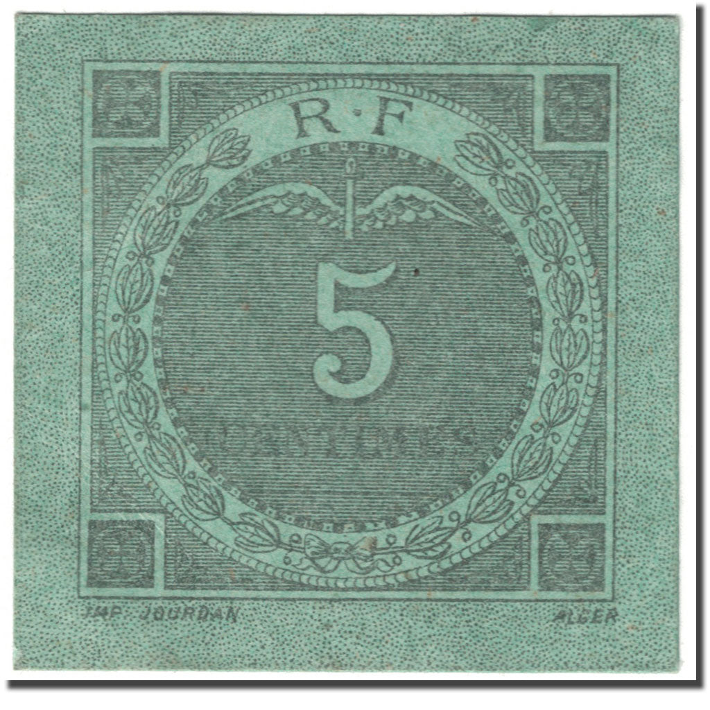 Banknote, Algeria, 5 Centimes, JP.139.09, Undated (1916), UNC(63)