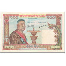 Banknote, Lao, 100 Kip, 1957, Undated (1957), KM:6a, UNC(63)