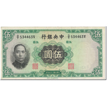 Banknote, China, 5 Yüan, 1936, Undated (1936), KM:217b, EF(40-45)