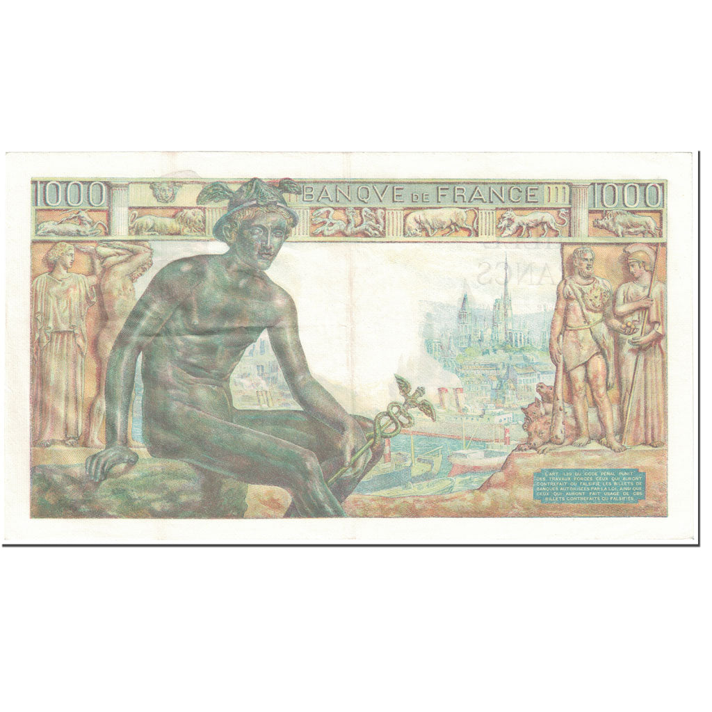 France, 1000 Francs, 1 000 F 1942-1943 ''Déesse Déméter'', 1942, 1942-09-03