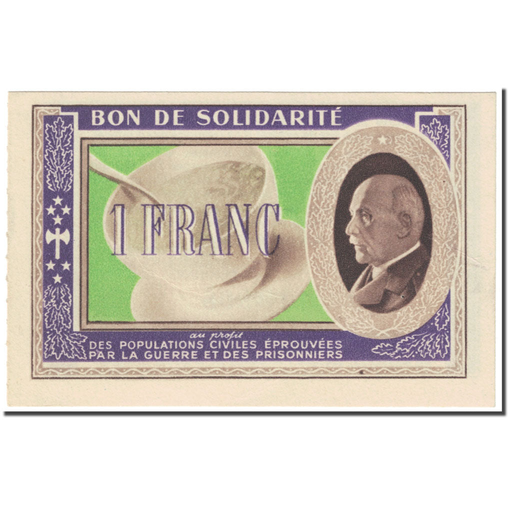 France, Bon de Solidarité, 1 Franc, 1941, UNC(65-70)