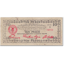 Banknote, Philippines, 10 Pesos, 1943, Undated (1943), KM:S488x2, EF(40-45)