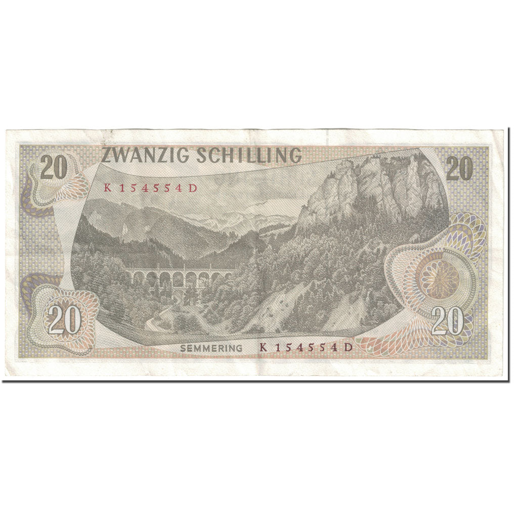 Banconote, Austria, 20 Schilling, 1967, 1967-07-02, KM:142a, MB