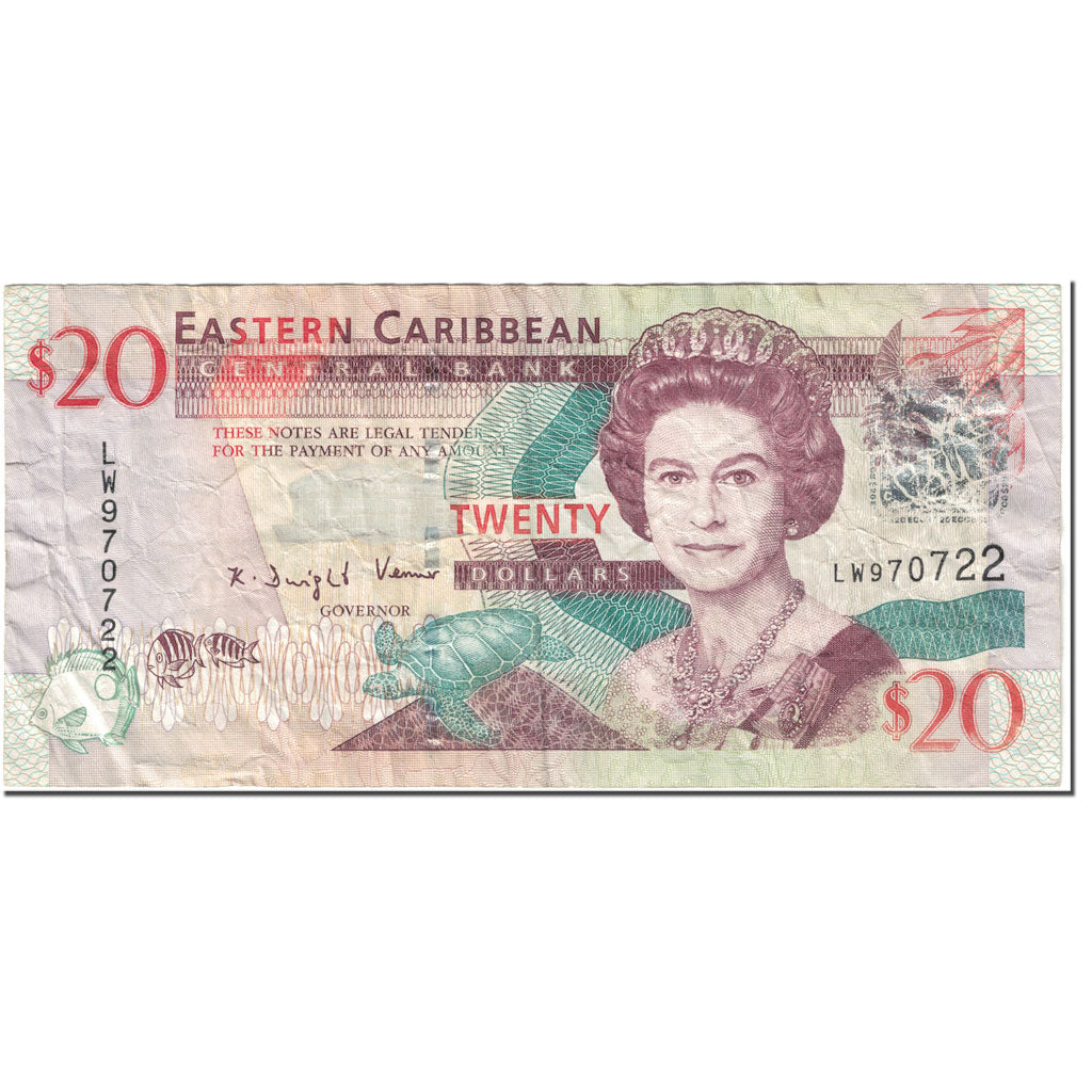 Banknote, East Caribbean States, 20 Dollars, 2008, 2008-04-01, KM:49, VF(20-25)