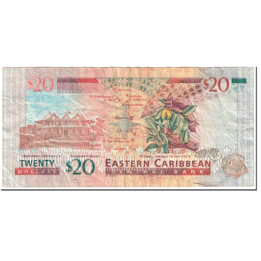 Banknote, East Caribbean States, 20 Dollars, 2008, 2008-04-01, KM:49, VF(20-25)