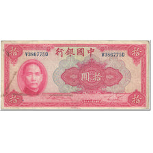 Banknote, China, 10 Yüan, 1940, Undated (1940), KM:85b, F(12-15)
