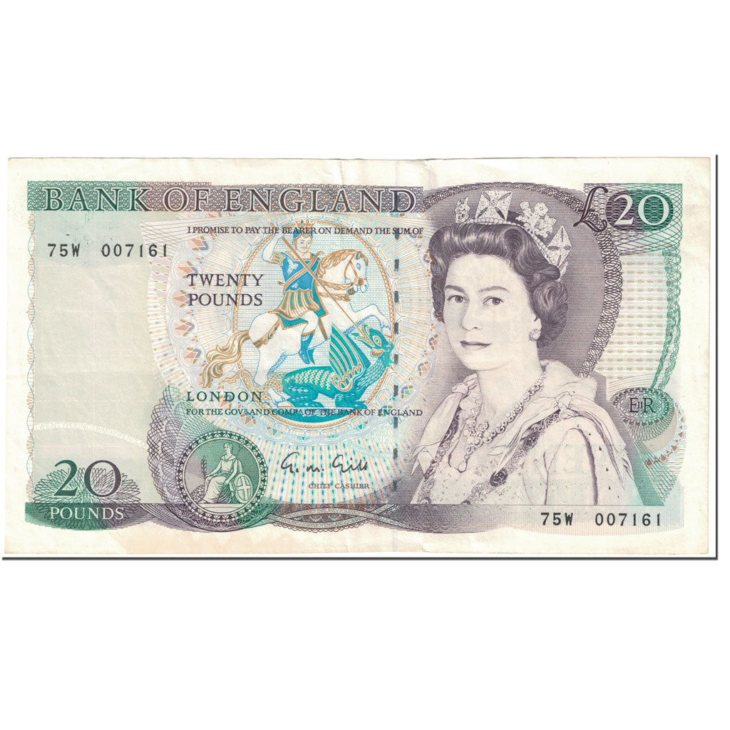 Banknote, Great Britain, 20 Pounds, 1988-1991, Undated (1988-1991), KM:380e