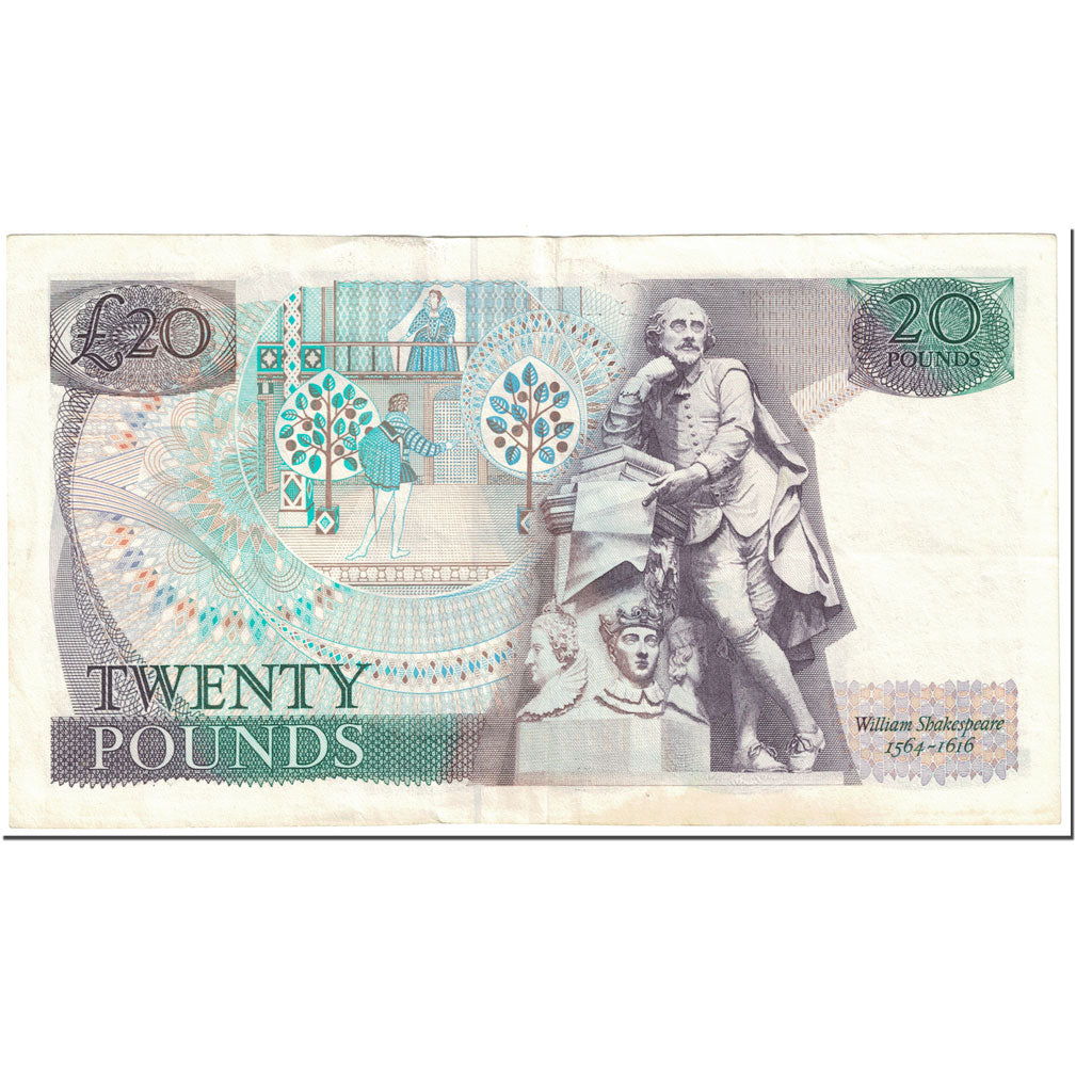 Banknote, Great Britain, 20 Pounds, 1988-1991, Undated (1988-1991), KM:380e