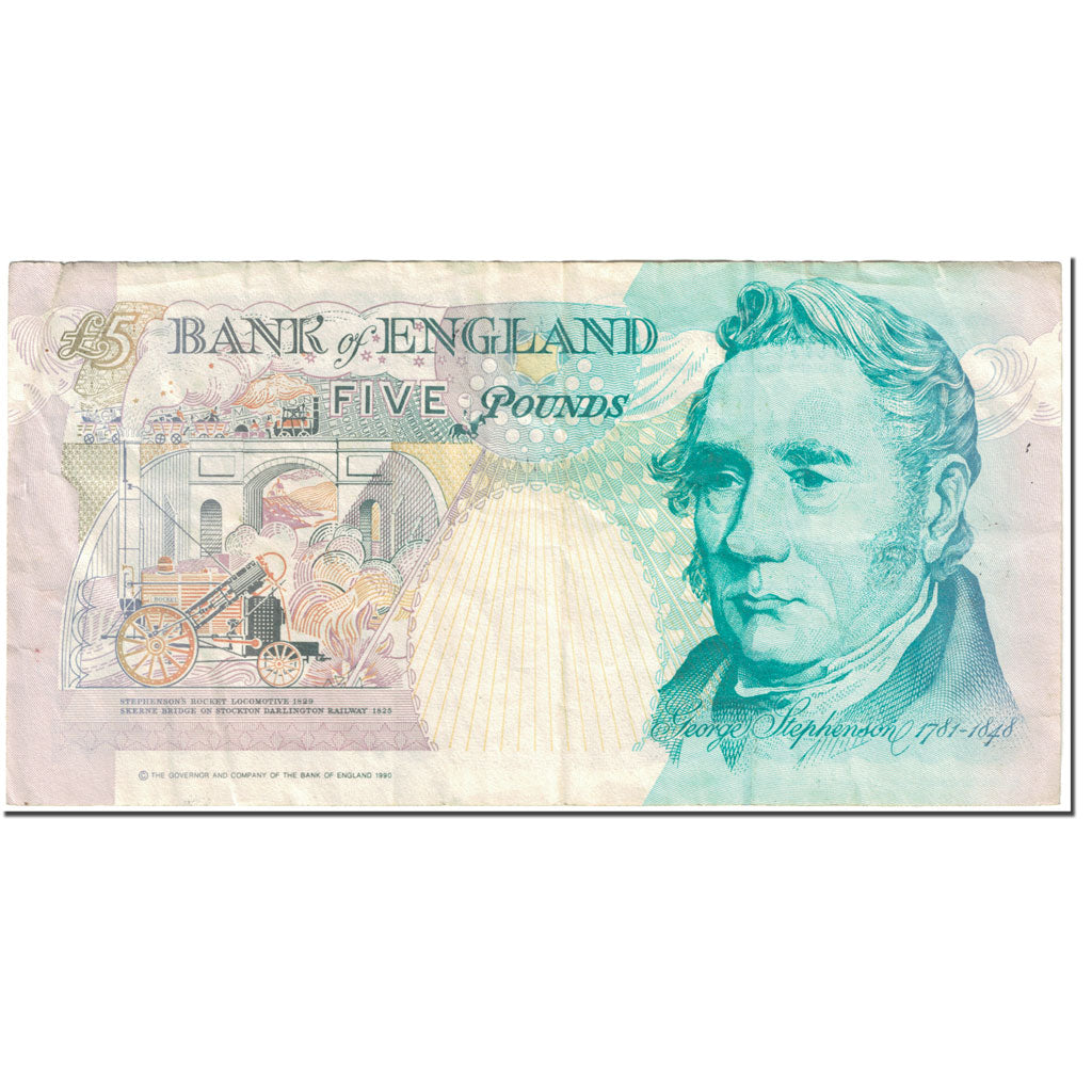 Banknote, Great Britain, 5 Pounds, 1991-1998, Undated (1991-1998), KM:382b