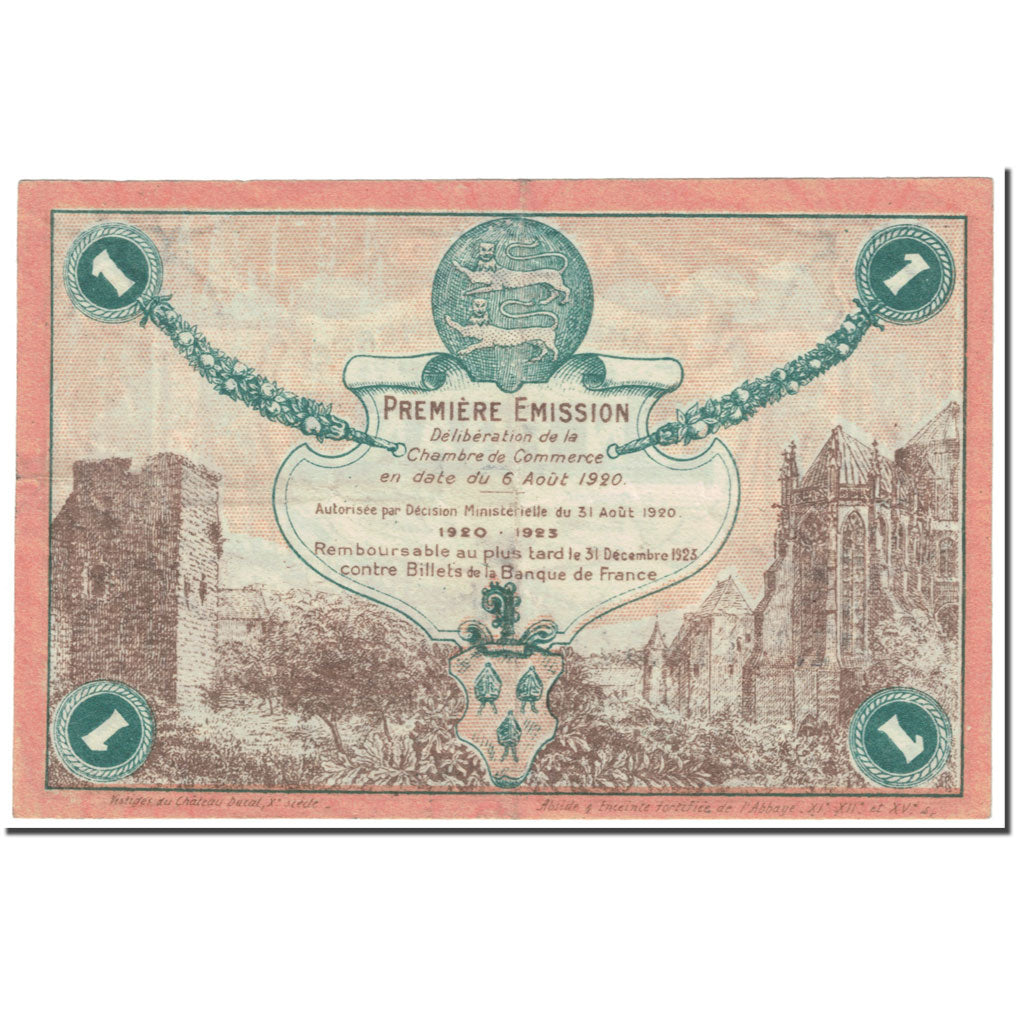 France, Fécamp, 1 Franc, 1920, AU(50-53)