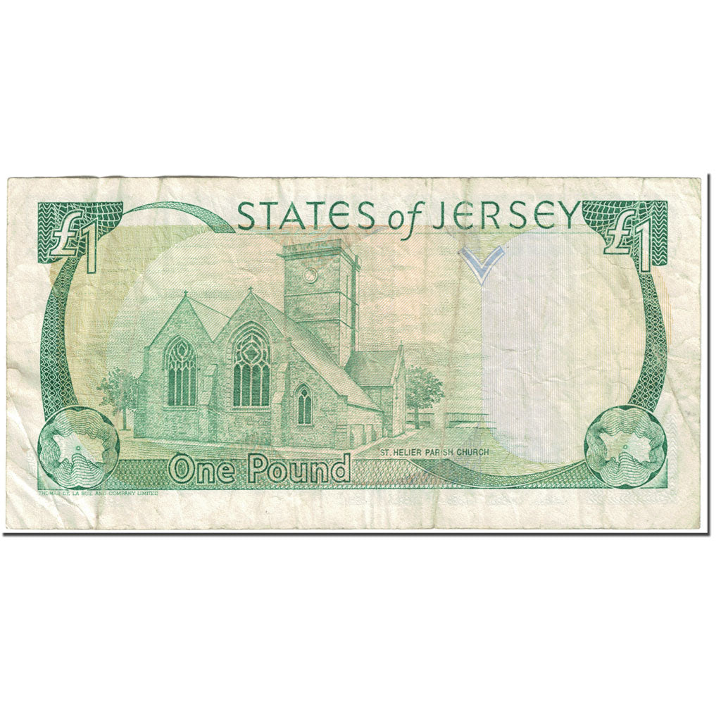 Banknote, Jersey, 1 Pound, 1989, Undated (1989), KM:15a, VF(20-25)