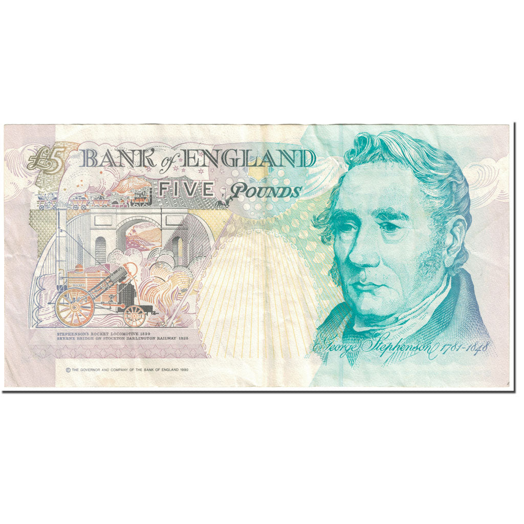 Banknote, Great Britain, 5 Pounds, 1991-1998, Undated (1991-1998), KM:382b
