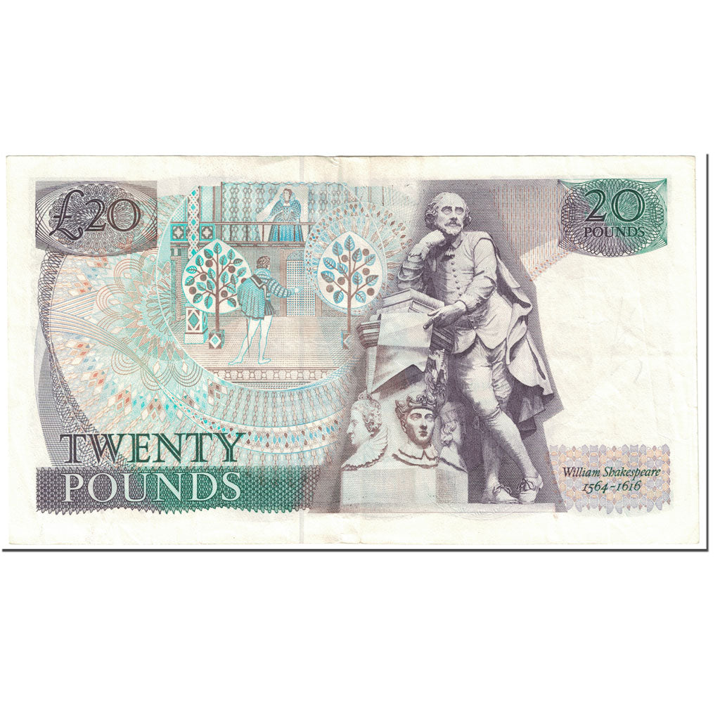 Banknote, Great Britain, 20 Pounds, 1988-1991, Undated (1988-1991), KM:380e