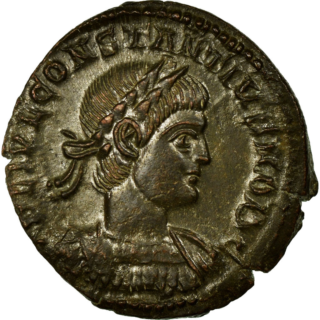 Coin, Constantius II, Nummus, Trier, AU(50-53), Copper, Cohen:104