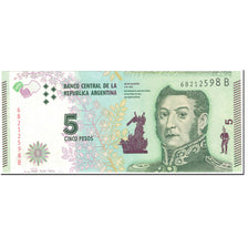 Banknote, Argentina, 5 Pesos, 2015, Undated (2015), KM:359a, UNC(65-70)