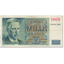 Nota, Bélgica, 1000 Francs, 1957, 1957-10-28, KM:131a, VF(30-35)