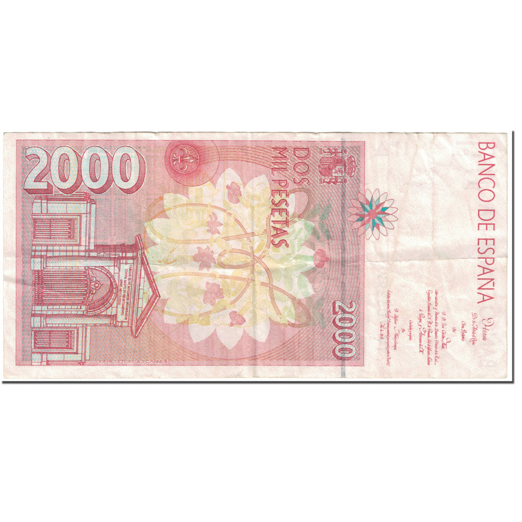Banknote, Spain, 2000 Pesetas, 1992, 1992-04-24, KM:164, EF(40-45)