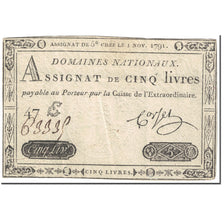 Frankreich, 5 Livres, 1791, Corset, 1791-09-08, S, KM:A49