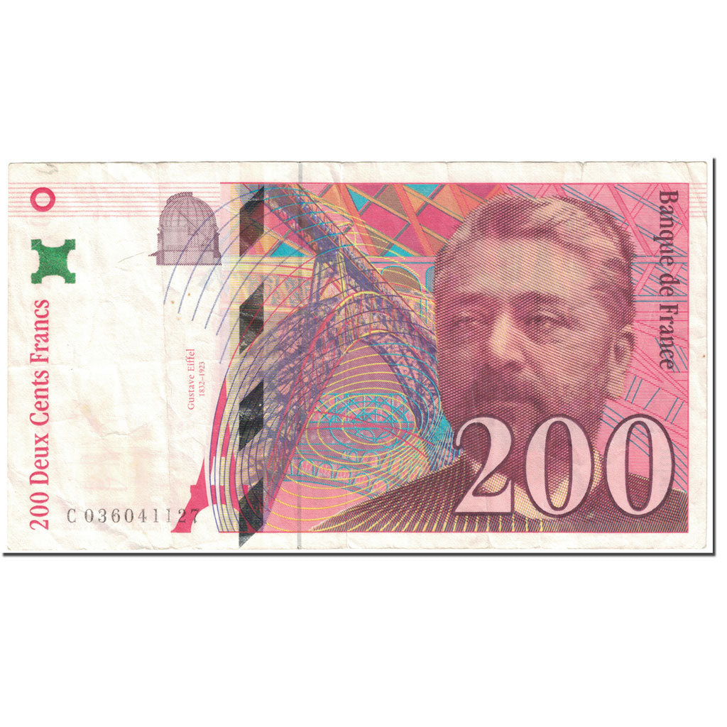 France, 200 Francs, 200 F 1995-1999 ''Eiffel'', 1996, Undated (1996), TB
