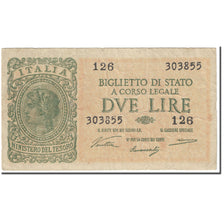 Banconote, Italia, 2 Lire, 1944, 1944-11-23, KM:30a, MB
