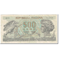 Banknote, Italy, 500 Lire, 1967, 1967-10-20, KM:93a, VG(8-10)