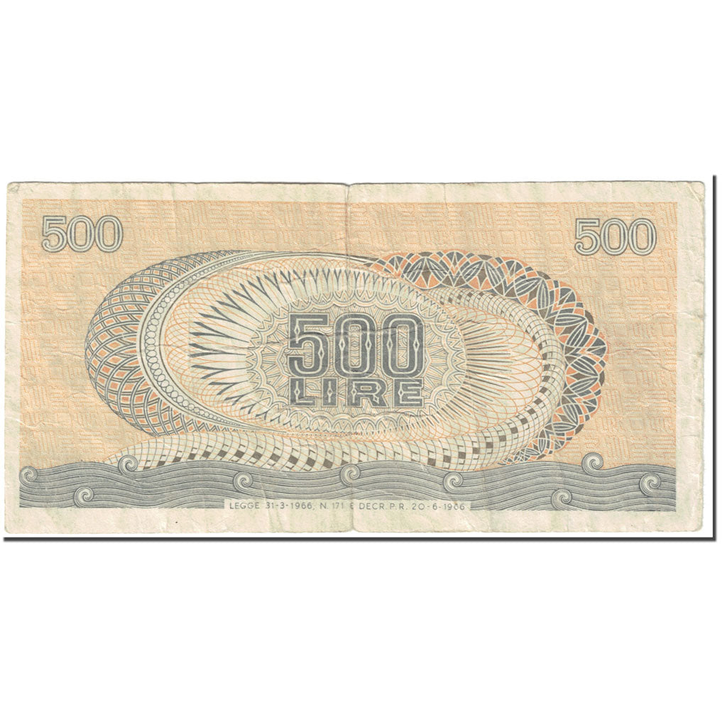 Billete, 500 Lire, 1967, Italia, 1967-10-20, KM:93a, RC