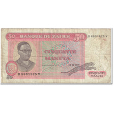 Banknote, Zaire, 50 Makuta, 1979, 1979-11-24, KM:17a, VG(8-10)