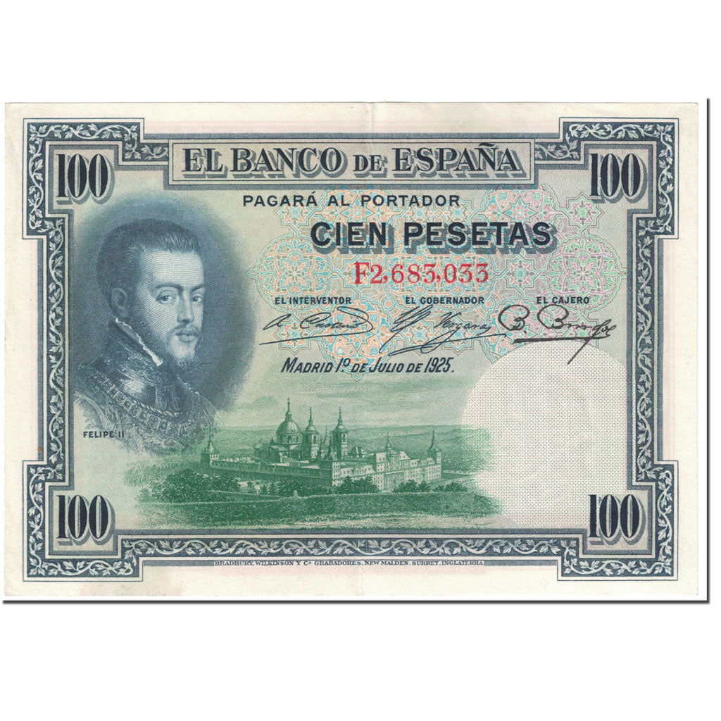 Banknote, Spain, 100 Pesetas, 1925, 1925-07-01, KM:69c, AU(55-58)