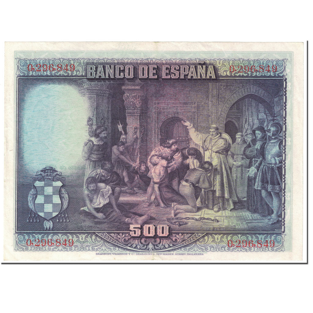 Banknote, Spain, 500 Pesetas, 1928, 1928-08-15, KM:77a, AU(55-58)