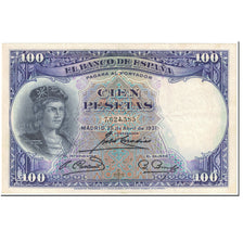 Banknote, Spain, 100 Pesetas, 1931, 1931-04-25, KM:83, EF(40-45)