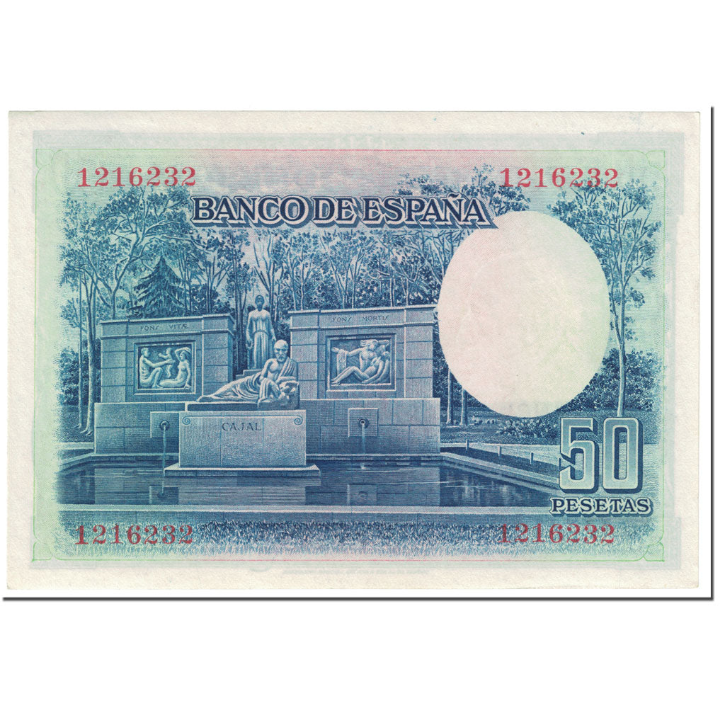 Banknote, Spain, 50 Pesetas, 1935, 1935-07-22, KM:88, UNC(65-70)