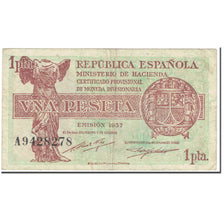 Geldschein, Spanien, 1 Peseta, 1937, EMISION 1937, KM:94, SS