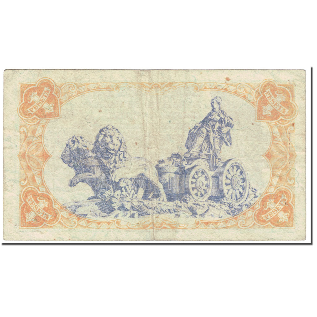 Banknote, Spain, 1 Peseta, 1937, EMISION 1937, KM:94, EF(40-45)