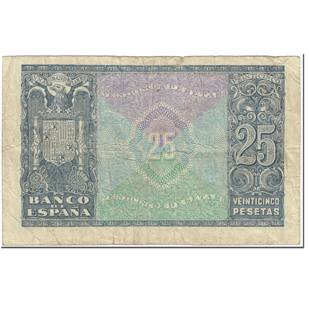 Billete, 25 Pesetas, 1940, España, 1940-01-09, KM:116a, BC