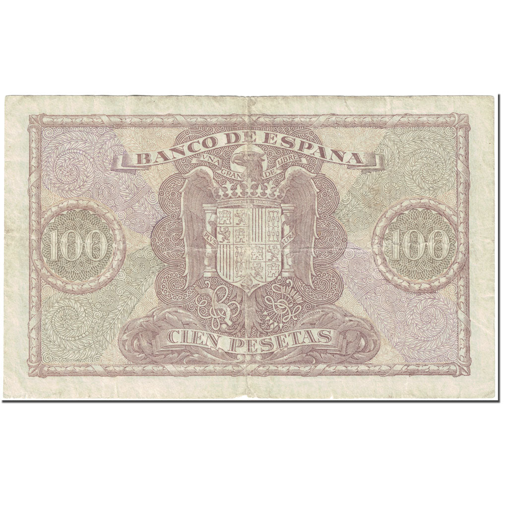 Banknote, Spain, 100 Pesetas, 1940, 1940-01-09, KM:118a, VF(20-25)