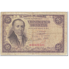 Banknote, Spain, 25 Pesetas, 1946, 1946-02-19, KM:130a, VG(8-10)