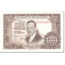 Banknote, Spain, 100 Pesetas, 1953, 1953-04-07, KM:145a, UNC(65-70)