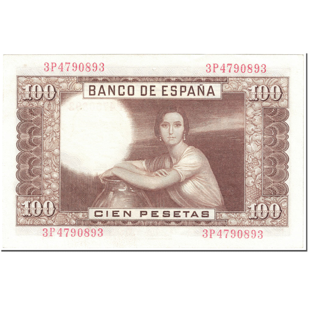 Banknote, Spain, 100 Pesetas, 1953, 1953-04-07, KM:145a, UNC(65-70)