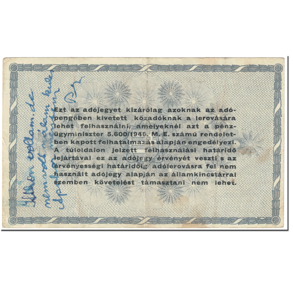 Banknote, Hungary, 500,000 (Ötszazezer) Adópengö, 1946, 1946-05-25, KM:139b