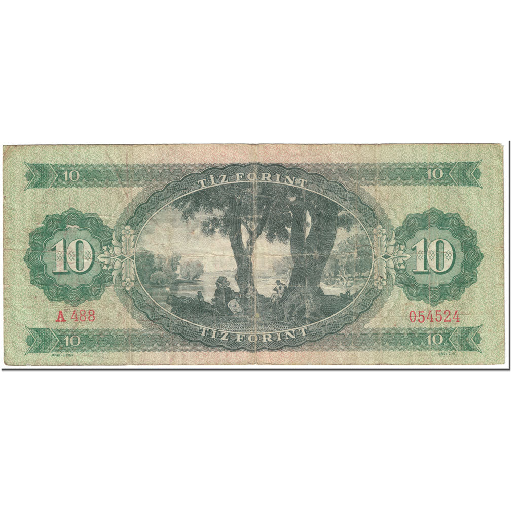 Banknote, Hungary, 10 Forint, 1969, 1969-06-30, KM:168d, VF(20-25)