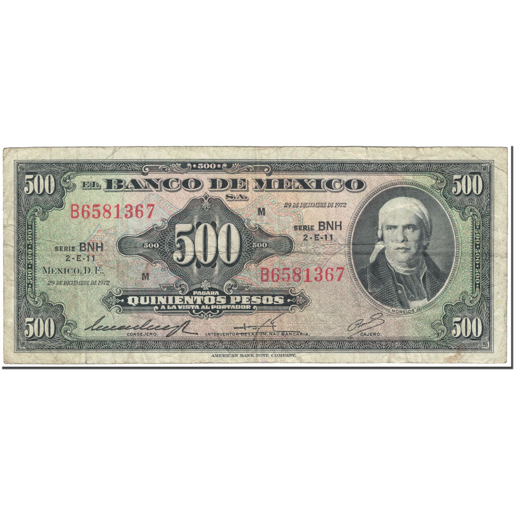 Banknote, Mexico, 500 Pesos, 1972, 1979-12-29, KM:51p, VF(20-25)