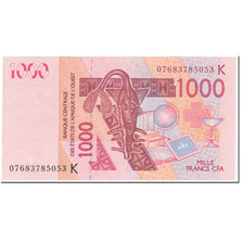 Banknote, West African States, 1000 Francs, 2003, Undated (2003), KM:715Ka